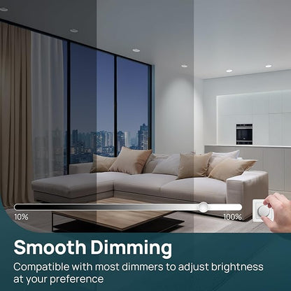 Linkind BR30 LED Flood Light Bulbs Indoor, 65W Equivalent Dimmable LED Recessed Bulbs, 10W 850 Lumens, 5000K Daylight E26 Base, Recessed Can Light Bulb for Bedroom Dining Room Bathroom, 6 Packs