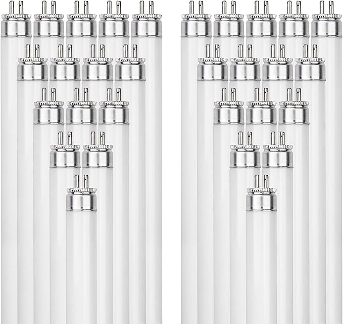Sunlite 30335 F28T5/835 4 Foot T5 Linear Fluorescent Lamp, 28 Watts, 2500 Lumens, 3500K Neutral White, Miniature G5 Bi-Pin Base, ROHS Compliant, High Performance Straight Tube, 40 Pack
