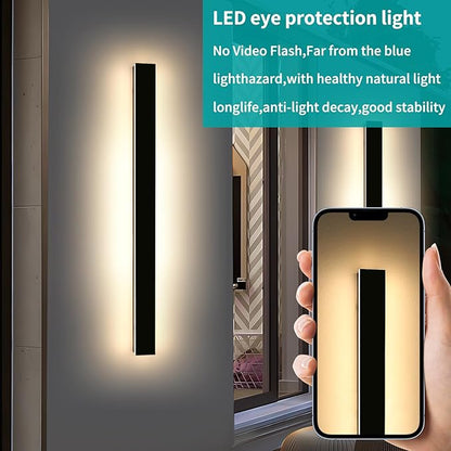 Mikeru 59inch Long LED Wall Light, 3000k Exterior Wall Sconces, Acrylic Invisible Exterior Wall Light for Porch Modern Outdoor Wall Mount Lighting for House Courtyard Balcony Porch Patio Garage