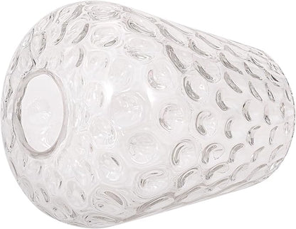 Wine Glass Lamp Shade for Lighting Fixture, 6.3" Height, 1-5/8 Inch Fitter, 3 Pack Clear Hammered Water Ripple Glass Replacement Globe Shade