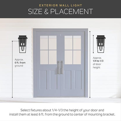Kichler Atwood 11" Outdoor Wall Light with Light Umber Mist Glass and Brown Stone, 1-Light Exterior Wall Sconce, (11" H x 6" W), 49071BST, White