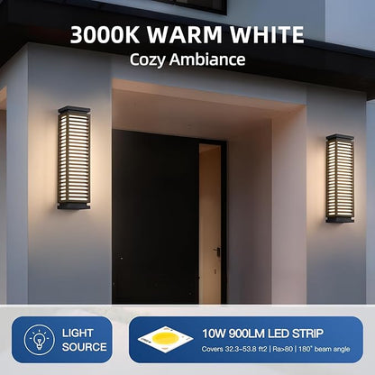 Outdoor Wall Lights for House, 23.6" Large Exterior Lighting Fixtures Waterproof, AC100–240V Modern Outdoor Wall Light, 3000K LED Front Porch Light, Garage Sconce Lights for Patio Front Door
