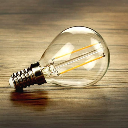 LUXRITE 4W Vintage G16.5 LED Globe Light Bulbs Dimmable, 2700K Warm White, 400 Lumens, E12 LED Bulb 40W Equivalent, Clear Glass, Edison Filament LED Candelabra Bulb, UL Listed (12 Pack)