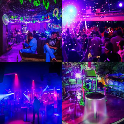 FAGUANGAO LED Black Light Bulb,12W(100Watt Equivalent) A19 UV Blacklight Bulb,120V,UVA Level 390-400nm,E26 Medium Base,Glow in The Dark for Blacklight Party,Fluorescent Poster,Neon Glow(2 Pack)