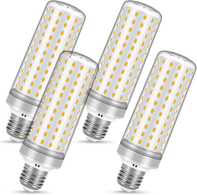E26 LED Bulbs, 40W LED Light Bulbs Equivalent 400W, 3000K Sunset Color Warm Light, Not Dimmable, AC 85-265V, E26 Light Bulbs (4 Pack)