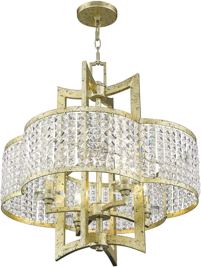 Livex Lighting 50575-28 Gramercy 4-Light Chandelier, Light Gold