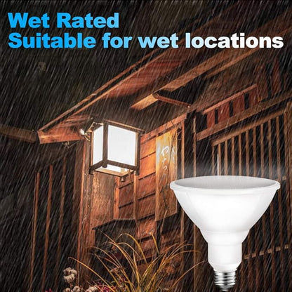 Energetic PAR38 LED Flood Outdoor Light Bulb, 5000K Daylight, 90 Watt Equivalent (11W), Wet Rated, 900LM, E26 Base, Non-Dimmable, 6 Pack