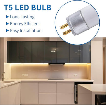 8 Pack 21 Inch F13T5/WW LED Replacement Bulbs, 3000K Warm White, T5 LED 9 Watts Replace Fluorescent Bulb with LED, Replacement Tube for Counter and Cabinet Fixture