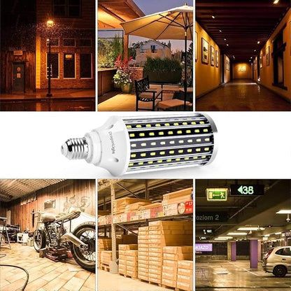 DragonLight 50W Super Bright LED Corn Light Bulbs (400 Watt Equivalent) - E26/E39 Base LED Lamp - 3000K Warm White 5,500 Lumens, Pack of 2