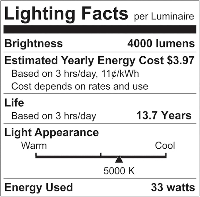 LUXRITE A23 LED Light Bulb, 33 Watt, E26 Base Bulb, 4000 Lumens, Dimmable, 5000K Bright White, 240° Beam Angle, CRI 80, 120V, Damp Rated, Shatter-Proof, UL Listed, Frosted (4 Pack)