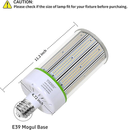 400W LED Corn Cob Light Bulb,E39 Mogul Base Bulb,5000K Daylight 56,000LM,for Commercial Industrial,Street,Warehouse,Park Lot Lighting,High Bay Fixtures