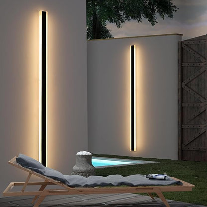 Mikeru 2Pack 71inch Long LED Wall Light Fixtures, 3000K Modern Outdoor Lights Exterior for House Ip65 Waterproof Rust Outdoor Light Fixtures Hardwire Wall Mount Exterior Lighting for Shop,Garage