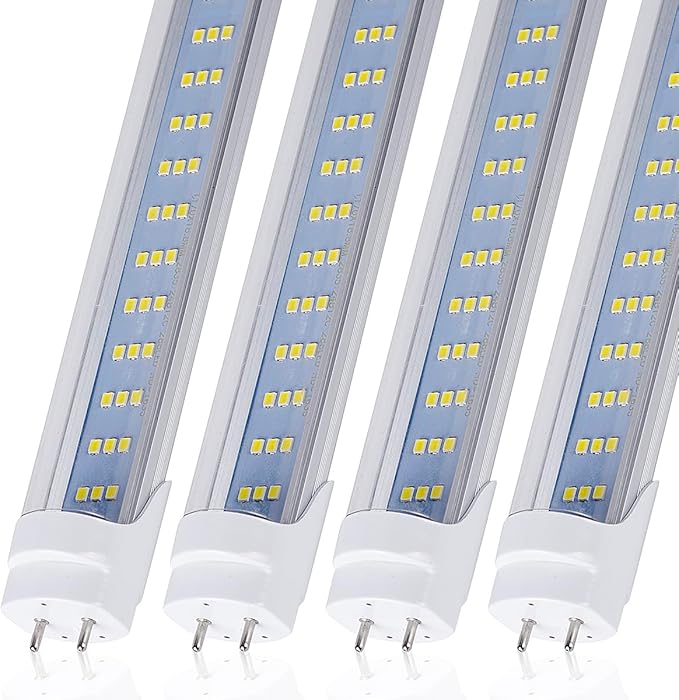 25PCS, T8 T12 4FT LED Type B Light Bulbs, 60W 7500LM 6000K Cold White 3 Rows, T8 Led Bulbs 4 Foot, Dual-end Powered