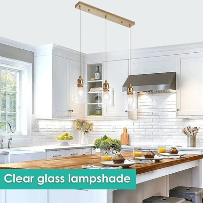 1 Pack Clear Glass Lamp Shade, with 1-5/8" Fitter Opening, Cylinder Glass Lamp Shade Replacement for Table Lamps,Wall Lamps,Pendant lights and Bathroom Vanity lights.