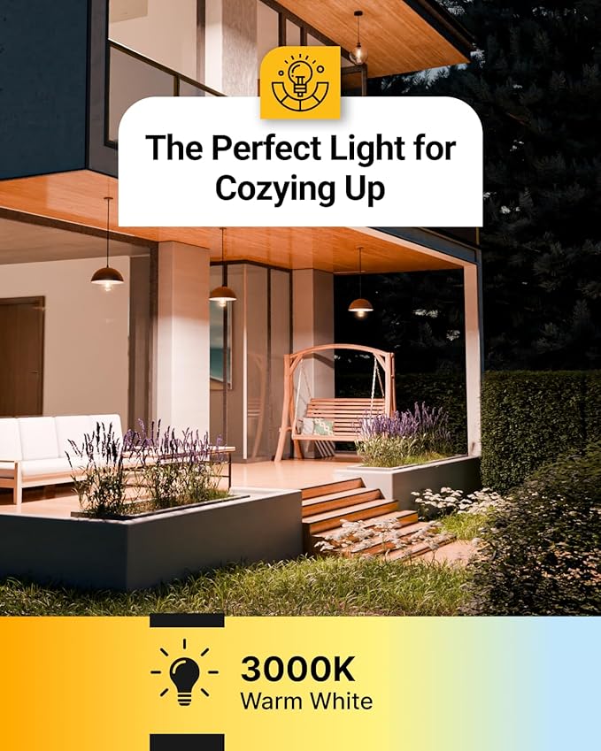 Sunco 24 Pack Dusk to Dawn LED Outdoor Lights Bulb, ST64 Edison Style Automatic Light Sensing Bulbs, 800 LM, 7W (60W Equivalent), ST19, 3000K Warm White, E26 Base UL