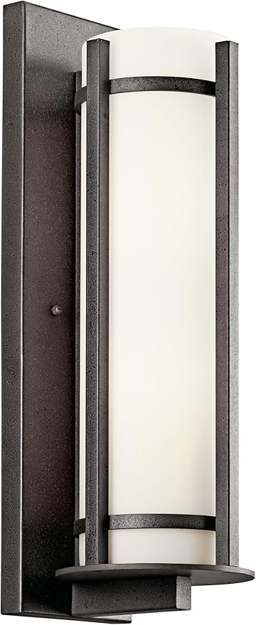 Kichler 49120AVIFL Camden Outdoor Wall 2-Light Fluorescent, Anvil Iron