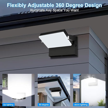 Modern Sleek LED Flood Light 120W, 360° Rotatable Outdoor Security Areas Lighting, 18000LM 5000K Waterproof Wall Pack for Yard,Building,Driveway,Car Lot (4Pack)