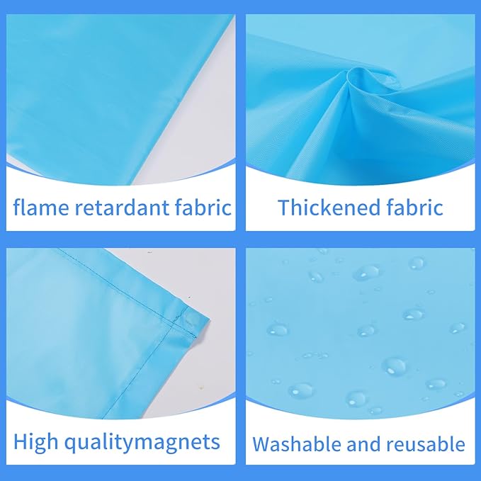 2pcs Fluorescent Light Covers - Light Covers for Ceiling Lights Classroom, Magnetic Light Filters for Office, Hospitals, Home 4 x 2 Feet (blue)