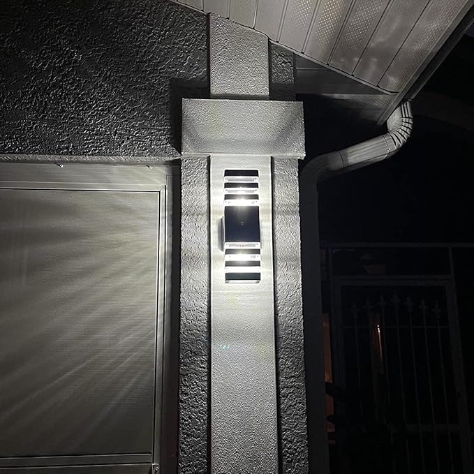 Modern Outdoor Wall Lights Exterior, Dusk to Dawn Outdoor Lighting, Exterior Light Fixture Warm White 14W IP65 3000K 1200LM Aluminum Porch Lights for House Garage Patio,2 Pack