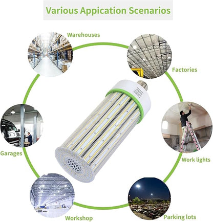 1000W Equivalent LED Corn Bulb, 300W E39 Mogul Base,42,000 Lumen Replacement Metal Halide/HID/HPS,5000K Daylight for Garage Warehouse Parking Light