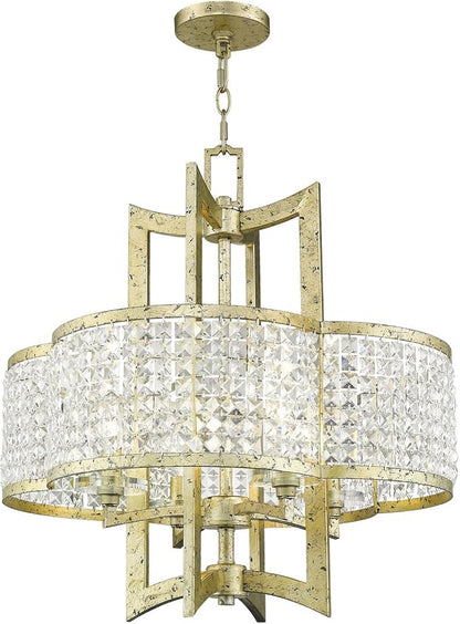 Livex Lighting 50575-28 Gramercy 4-Light Chandelier, Light Gold