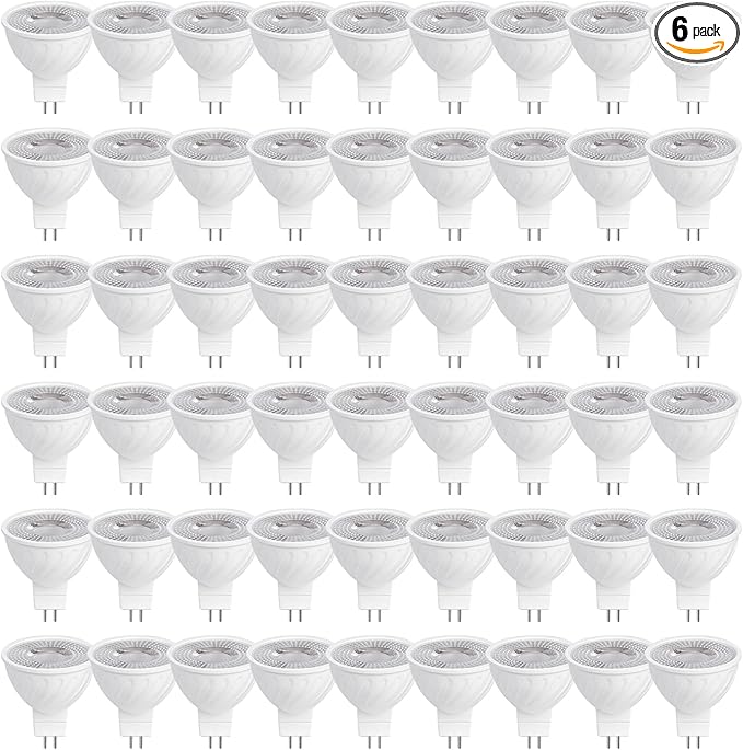 MR16 LED Bulb 50W Halogen Equivalent,3000K Warm White,5W MR16 GU5.3 12-36V AC&DC Spotlight Bulb,38° Beam Angle for Landscape,Dimmable,48pack.