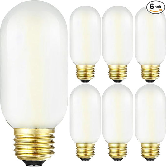 Leools 4W Dimmable LED Bulb, Soft White 3000K, 400lm, CRI90, Frosted Glass, Pack of 6
