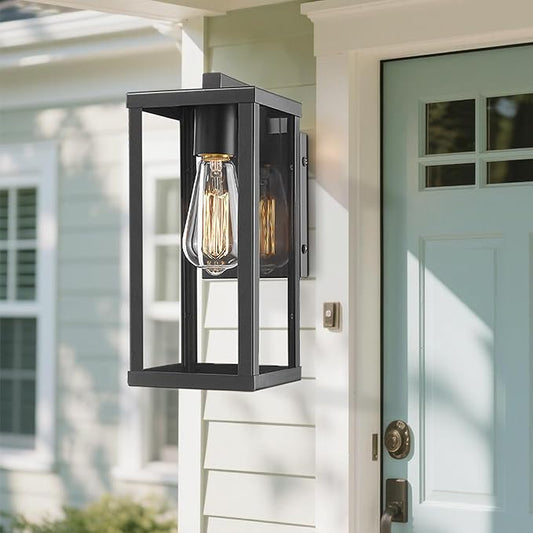 Outdoor Wall Lantern, Exterior Wall Mount Lights, Outdoor Wall Sconces, Wall Lighting Fixture (2 Pack)