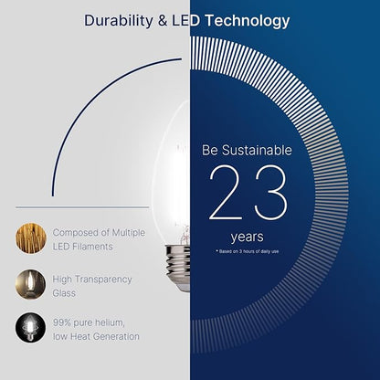 FLSNT B11 E26 LED Chandelier Light Bulbs, 60W Equivalent, 5000K Daylight Dimmable LED Candelabra Bulbs, 550LM, 48Pack UL,CA65 Listed.