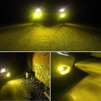 PHINLION 2504 LED Fog Light Bulbs, 3000 Lumens Super Bright 12276 PSX24W Golden Yellow Fog Lights Replacement for Cars, Non-polarity, Pack of 2