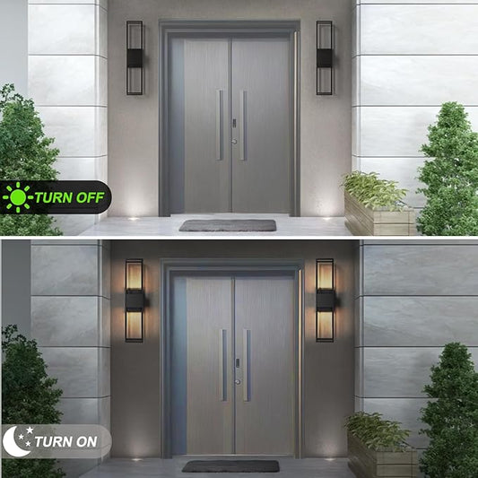 Modern Outdoor Wall Lights, 27.56IN Large Wall Sconce - 3000K Warm White LED Exterior Lighting Fixture, Waterproof Outdoor Lantern Lights for Porch, Wall Lights for Living Room