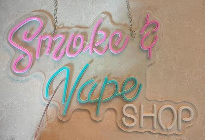 Neon Signs for Wall Decor Smoke Vape Shop Sign Neon Led Handmade LED Neon Tubing Signs