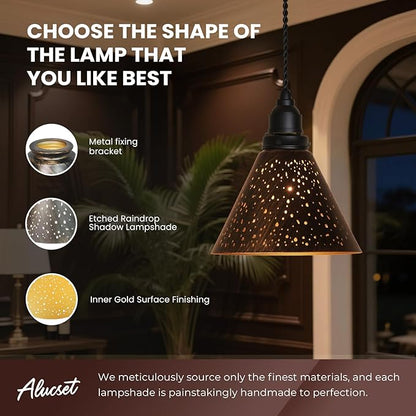 Trumpet Pendant Light Shade 2 Packs, Fits Bedroom Lving Room and Bathroom for Chandelier Shades 2.4×7.4×5.7"cover for Pendant Light Wall Sconces Series