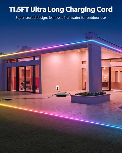 100FT Smart LED Light Strip RGB IC 1 Roll 24V Addressable Outdoor LED Strip Lights Waterproof Multi Color Chasing LED Lights with Remote APP Control Music Sync DIY Design for Bedroom 60 LEDs/M