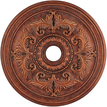 Livex Lighting 8210-30 Ceiling Medallion, Crackled Greek Bronze Medium
