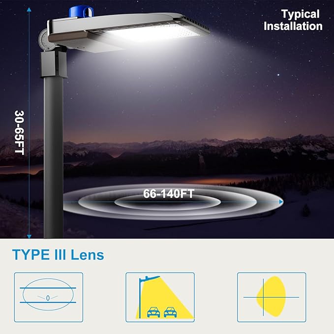 Lightdot 2Pack 600W Parking Lot Lighting 90000LM 5000K LED Pole Lights Outdoor with Dusk to Dawn ETL IP65 LED Parking Lot Lights Outdoor Pole Mount for Parking Lot,Yard,Driveway-7Yrs Warranty