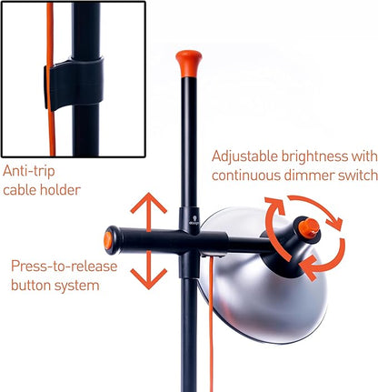 Daylight Artist Studio Lamp 2-6,000 Lux LED with 95+ CRI, 24cm Wide Shade