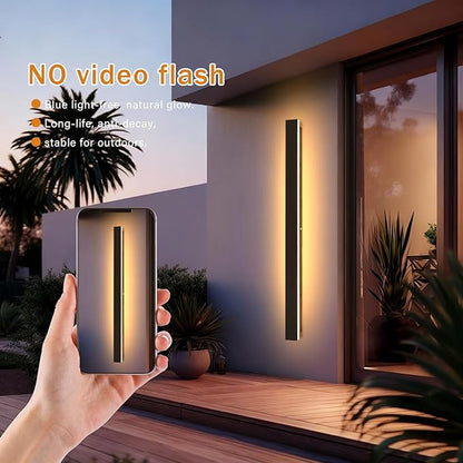 Modern Outdoor Wall Lights 59.1 Inches 3000K LED Outdoor Wall Light for House Exterior Wall Garage Entrance Lighting Fixtures Waterproof Long Strip Wall Sconces for Doorway Patio Passage