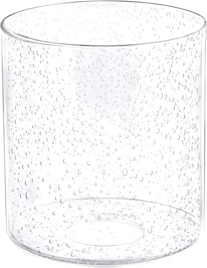 1 Pack Seeded Clear Glass Lamp Shade Replacement Glass Shade for Pendant light, Floor lamp, Desk lamp,Wall Sconces and Bathroom Vanity lights.1-5/8-Inch Fitter Opening