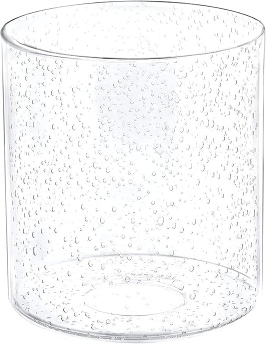 1 Pack Seeded Clear Glass Lamp Shade Replacement Glass Shade for Pendant light, Floor lamp, Desk lamp,Wall Sconces and Bathroom Vanity lights.1-5/8-Inch Fitter Opening