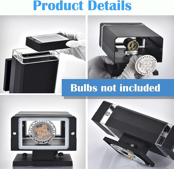 Outdoor Dusk to Dawn Wall Lights, Up and Down Exterior Light Fixtures, Outside Modern Porch Lights for Garage,Front Door, Waterproof Black Wall Sconce [ETL Listed].