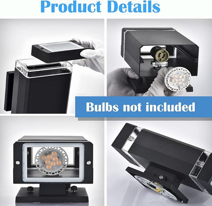 Outdoor Dusk to Dawn Wall Lights, Up and Down Exterior Light Fixtures, Outside Modern Porch Lights for Garage,Front Door, Waterproof Black Wall Sconce [ETL Listed].