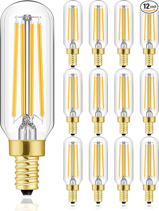 LEOOLS Dimmable E12 LED Bulb 8W Equal 100 watt led Light Bulb Warm White 2700K T6 T25 E12 Candelabra Bulb 100 watt for Chandeliers,Ceiling Fan,Pendant,Wall sconces AC120V 800LM e12 Bulb 12Pack