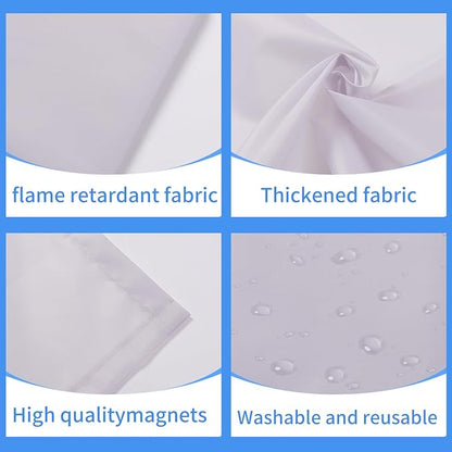 2pcs Fluorescent Light Covers - Light Covers for Ceiling Lights Classroom, Magnetic Light Filters for Office, Hospitals, Home 4 x 2 Feet (light grey)