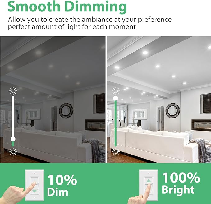 12 Pack BR30 LED Recessed Light Bulb, Dimmable Indoor Flood Light Bulbs CRI80 7W Equivalent 65W 5000K Daylight 650 Lumens, 15000 Lifetime Hours E26 Base LED Can Light Bulb, Flicker-Free