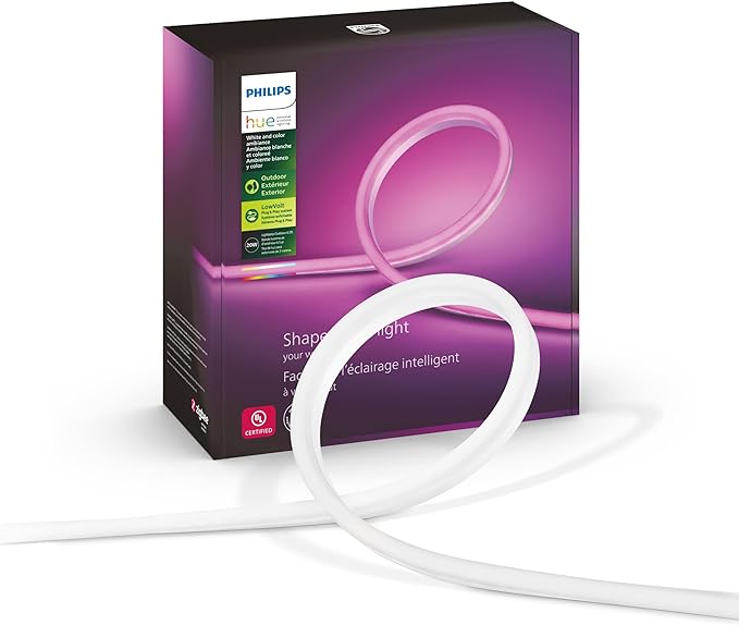 Philips Hue Outdoor 7-Foot Smart LED Light Strip - White and Color Ambiance - 1 Pack - Requires Hue Bridge - Weatherproof - Control with Hue App - Works with Alexa, Google Assistant and Apple HomeKit