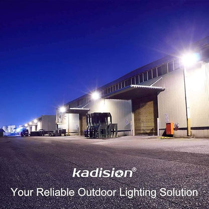 kadision 60W LED Wall Pack Light with Photocell, 7800lm 5000K Daylight 100-277V, Waterproof Dusk-to-Dawn Outdoor Lighting Fixture, ETL Listed (4 Pack)