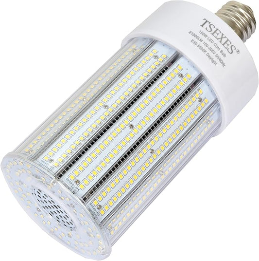 150W LED Corn Light Bulb,E39 Mogul Base Led Bulb 21000Lumen,5000K Replacement (600-800W) Metal Halide/HID/CFL for High Bay Shop Light Garage Warehouse and More