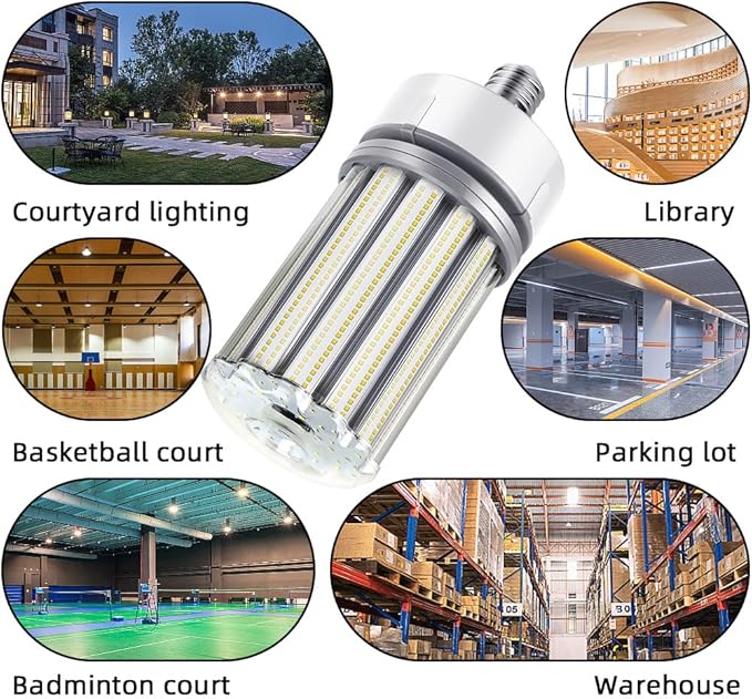 250W LED Corn Light Bulb 2 Pack, 32500Lm 1000w Replacement,5000K E39 Mogul Base LED Bulb,Retrofit HPS HID Lamp for Commercial Industrial High Bay light Wearehouse Gyms Barn Storage Room Workshop