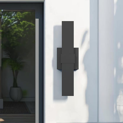 LamQee 15.8 in Aluminum Long Outdoor Wall Lights, 3000K 500LM LED Waterproof IP65, Modern Exterior Lighting Fixture Linear Outdoor Sconce Wall Mount Outside Lighting for House Porch Patio Garage Door